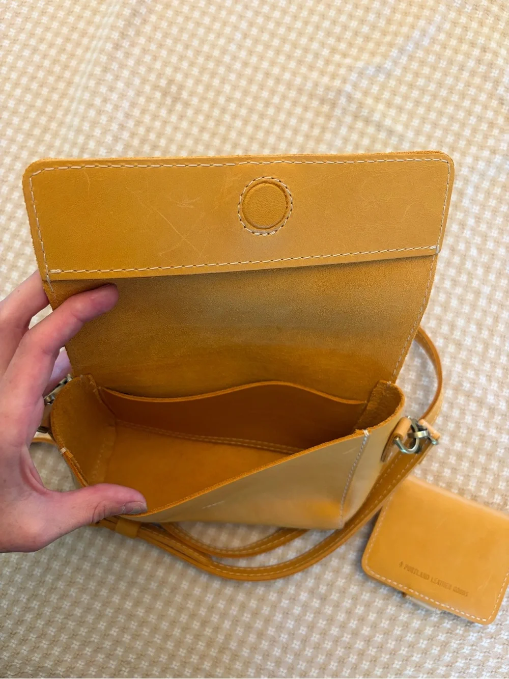 Portland Leather Crossbody bag + matching wallet Retired Mustard Leather Set